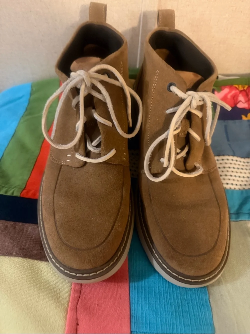 Sperry Tan Suede Chukka Boots with Light Laces